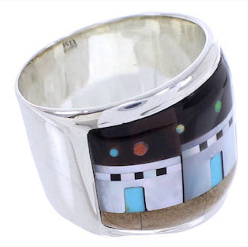 Multicolor Jewelry Native American Design Ring Size 6-1/2 YS71258